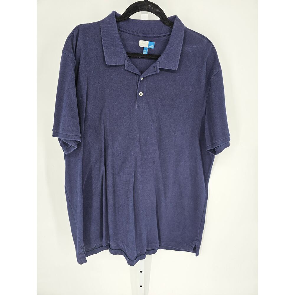 14th & Union Men's Solid Navy Blue Short Sleeve Polo Shirt Size XXL